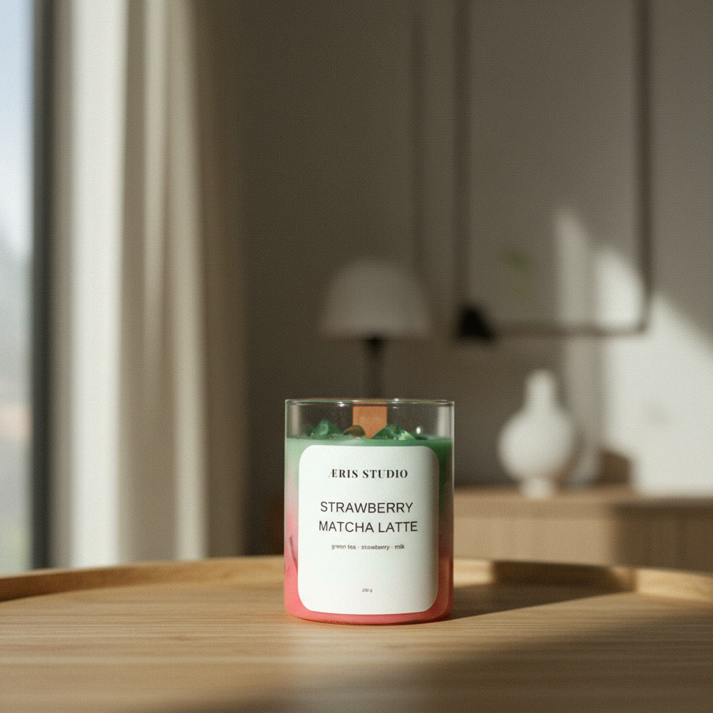 strawberry matcha latte