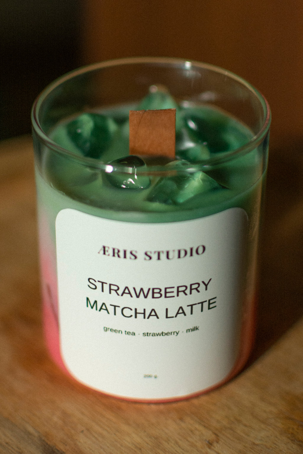 strawberry matcha latte