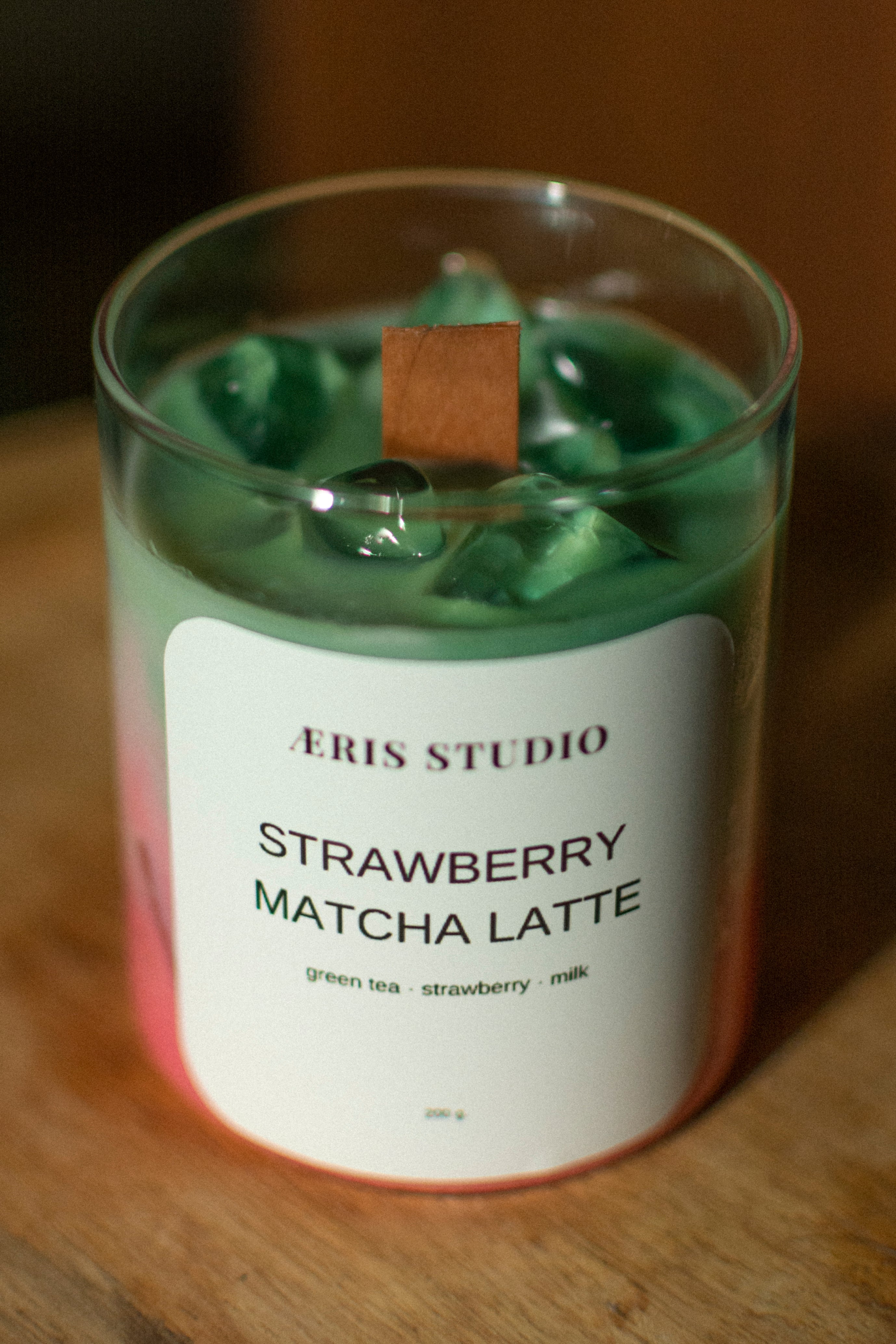 strawberry matcha latte