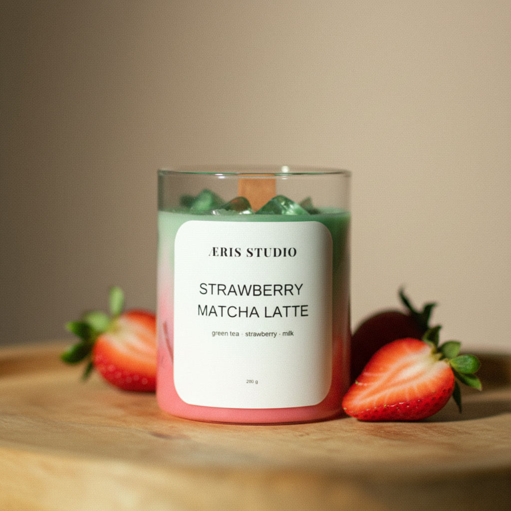strawberry matcha latte